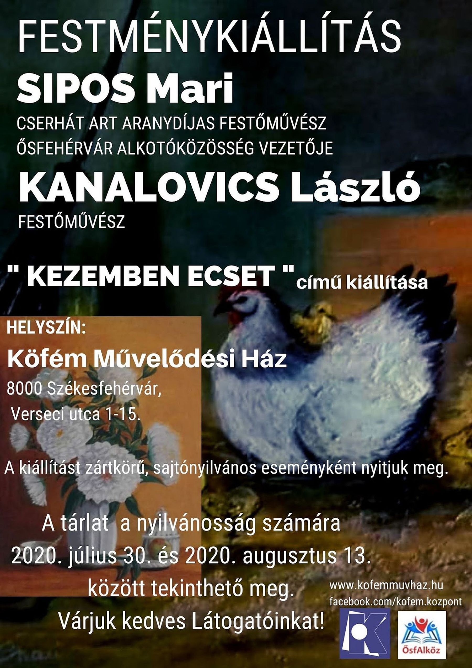 Kezemben ecset - Sipos Mari és Kanalovics László közös kiállítása nyílik csütörtökön